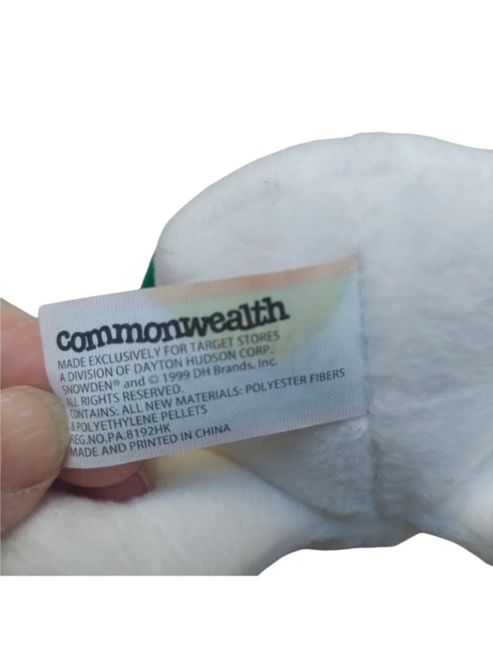 Commonwealth Snowden  Snowman Stuffed animal Marching band  1999  Plush 9